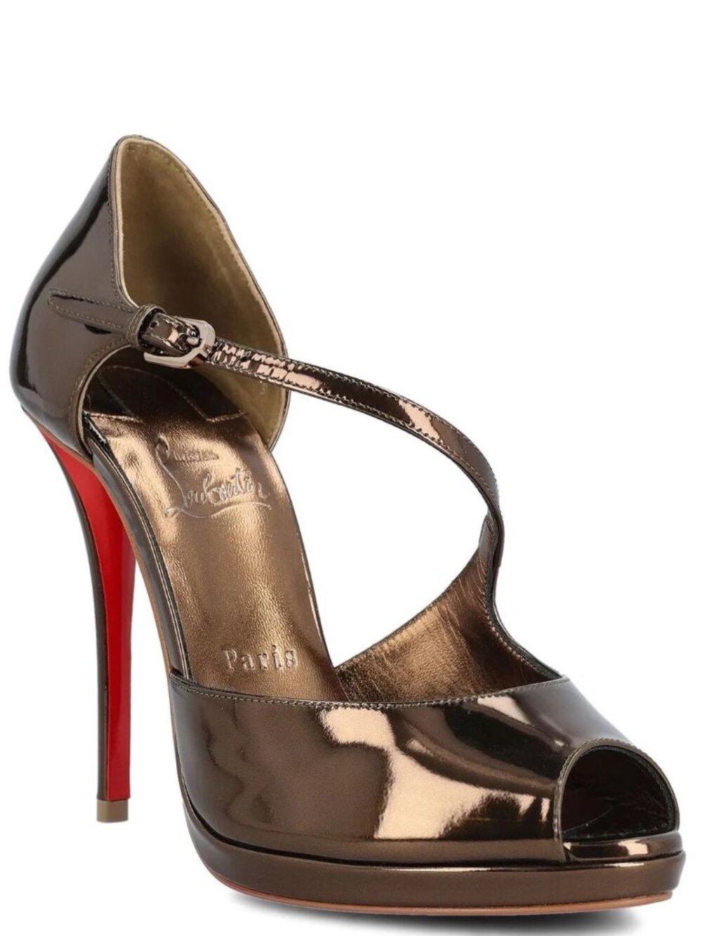 Christian Louboutin MISS ZIGOURATA ALTA.120 Cross Strap Pumps Heels Sandal